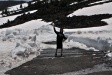 Sean snowball fight on Mt Bachelor