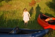 Rhiannon monitoring the loading of the kayaks