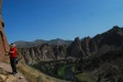 Mark belaying with a pretty nice backdrop