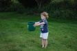 Rhiannon holding a bucket, West Linn