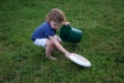 Now Rhiannon has a bucket and a frisbee!