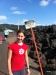 Brynn thought this sign was funny since you'd need some kind of monster truck to go over the lava boulders