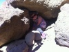 Rhiannon getting out of the sun at Smith Rock