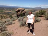 Sue on top of Smith Rock with 
